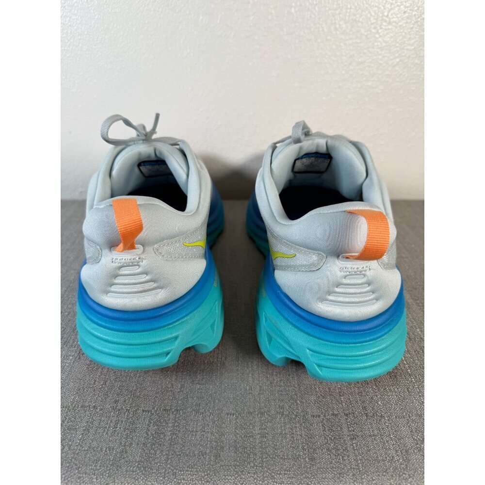 Hoka One One Bondi 8 Mens 11.5 D Ice Flow Bit Of Blue Running Shoes Walking New - Picture 6 of 14